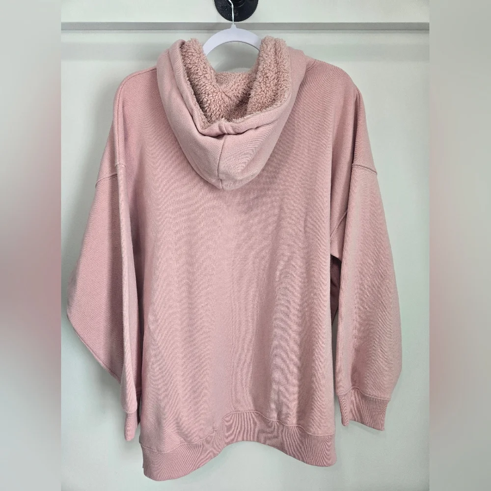 New American Eagle Jegging Fit Ahh-mazingly Soft Medium Pink Fur Hoodie Sweat - Picture 3 of 7